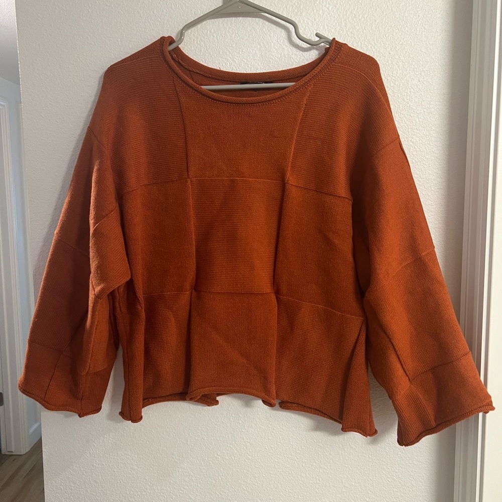 Cropped Orange Sweater